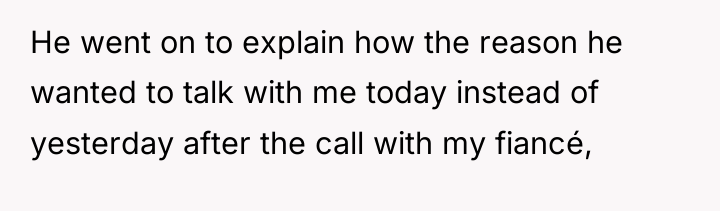 He went on to explain how the reason he wanted...