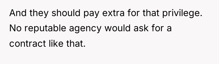 And they should pay extra for that privilege. No reputable...