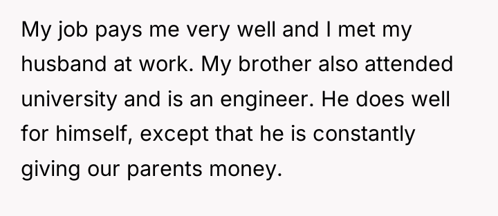 My job pays me very well and I met my...