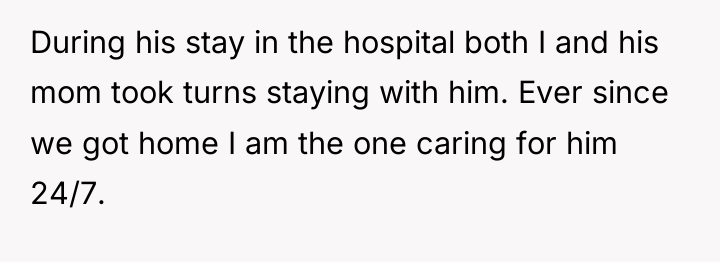 During his stay in the hospital both I and his...