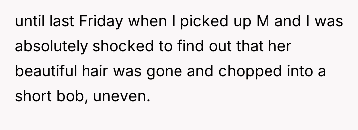 until last Friday when I picked up M and I...