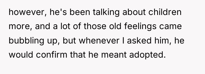 however, he's been talking about children more, and a lot...