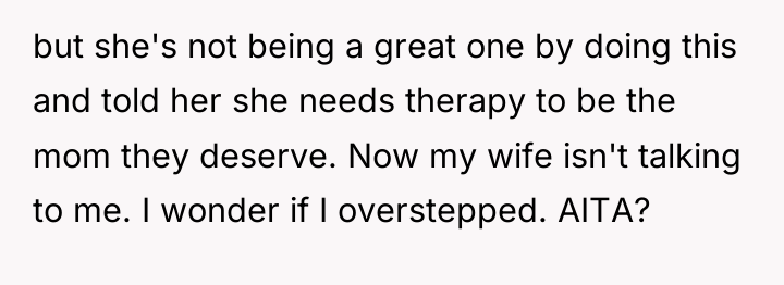 but she's not being a great one by doing this...