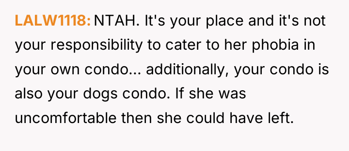 LALW1118 NTAH. It's your place and it's not your responsibility...