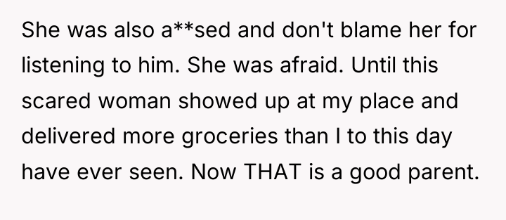 She was also a**sed and don't blame her for listening...