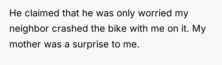 He claimed that he was only worried my neighbor crashed...