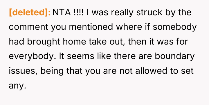 [deleted] NTA !!!! I was really struck by the comment...