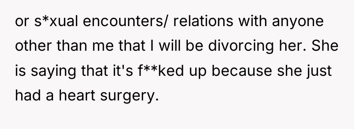 or s*xual encounters/ relations with anyone other than me that...