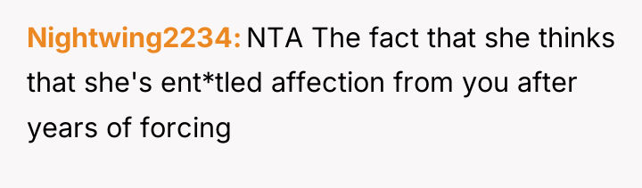 Nightwing2234 NTA The fact that she thinks that she's ent*tled...