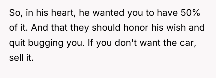 So, in his heart, he wanted you to have 50%...