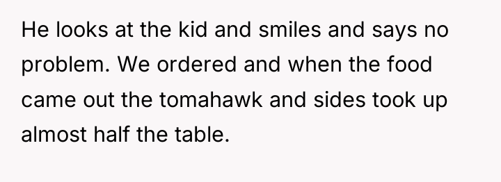 He looks at the kid and smiles and says no...