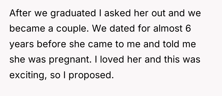 After we graduated I asked her out and we became...