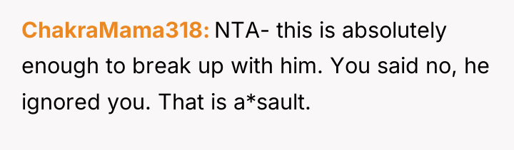 ChakraMama318 NTA- this is absolutely enough to break up with...