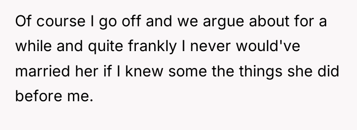 Of course I go off and we argue about for...