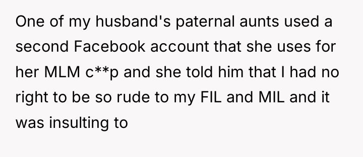 One of my husband's paternal aunts used a second Facebook...