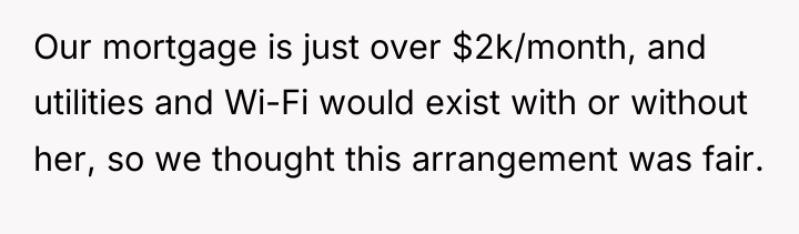 Our mortgage is just over $2k/month, and utilities and Wi-Fi...