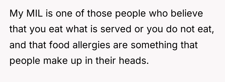 My MIL is one of those people who believe that...