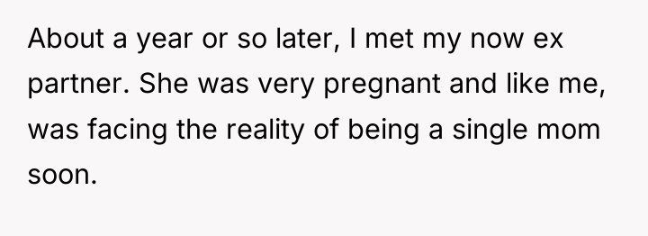 About a year or so later, I met my now...