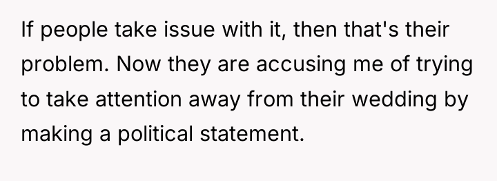If people take issue with it, then that's their problem....