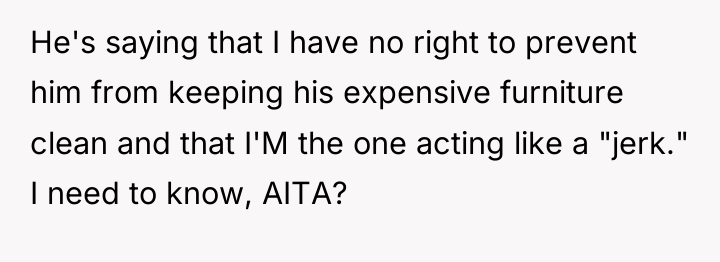 He's saying that I have no right to prevent him...