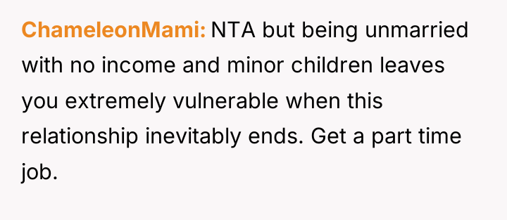 ChameleonMami NTA but being unmarried with no income and minor...