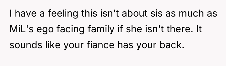 I have a feeling this isn't about sis as much...