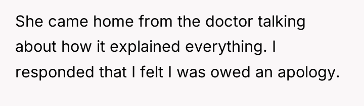She came home from the doctor talking about how it...