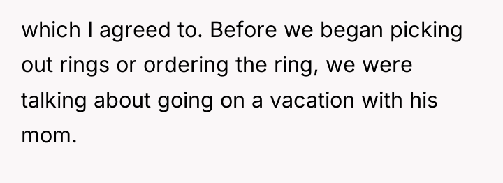 which I agreed to. Before we began picking out rings...