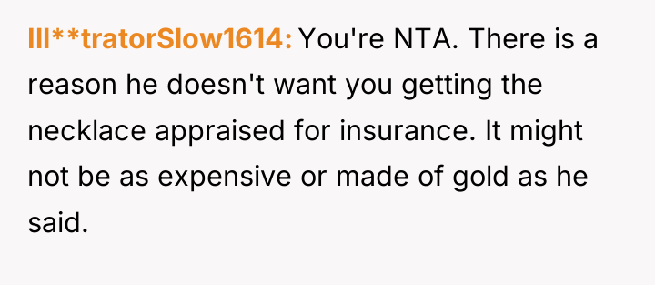 Ill**tratorSlow1614 You're NTA. There is a reason he doesn't want...
