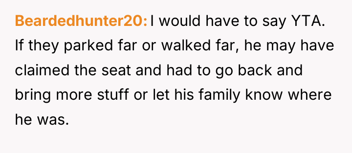 Beardedhunter20 I would have to say YTA. If they parked...