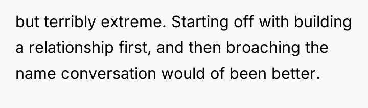 but terribly extreme. Starting off with building a relationship first,...