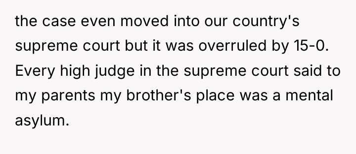 the case even moved into our country's supreme court but...