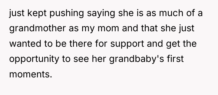just kept pushing saying she is as much of a...