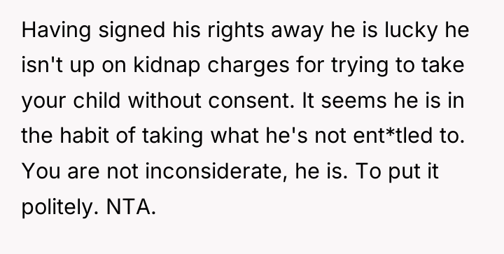 Having signed his rights away he is lucky he isn't...