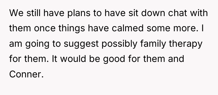 We still have plans to have sit down chat with...