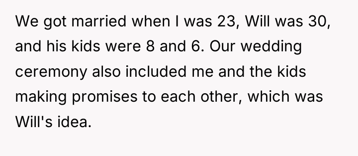 We got married when I was 23, Will was 30,...