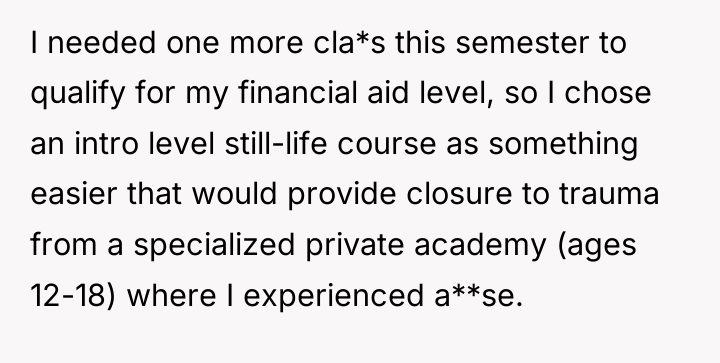 I needed one more cla*s this semester to qualify for...