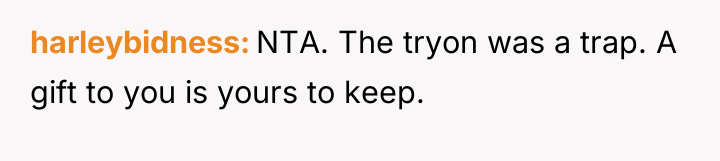 harleybidness NTA. The tryon was a trap. A gift to...