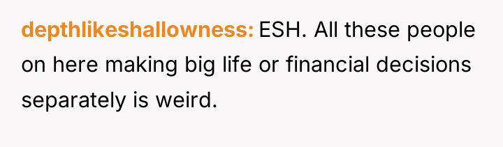 depthlikeshallowness ESH. All these people on here making big life...