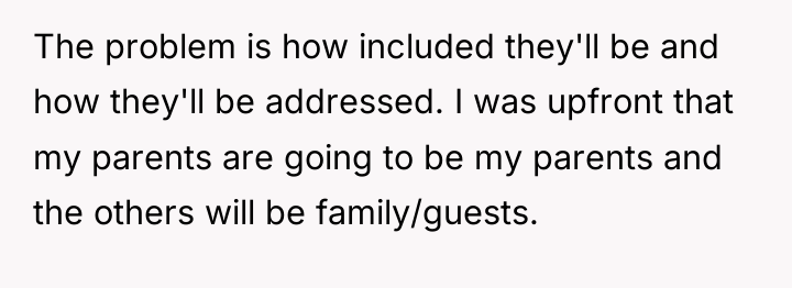 The problem is how included they'll be and how they'll...