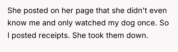 She posted on her page that she didn't even know...