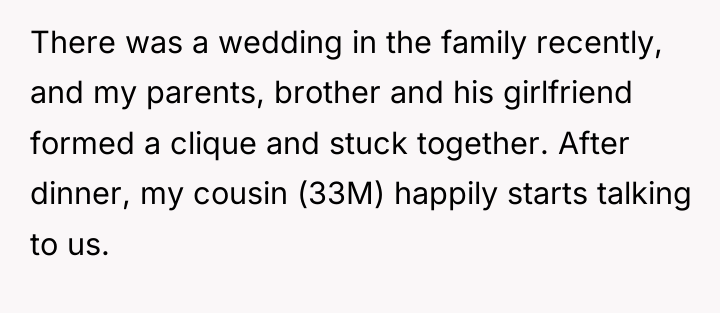 There was a wedding in the family recently, and my...