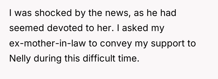 I was shocked by the news, as he had seemed...
