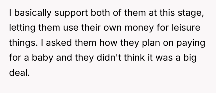 I basically support both of them at this stage, letting...
