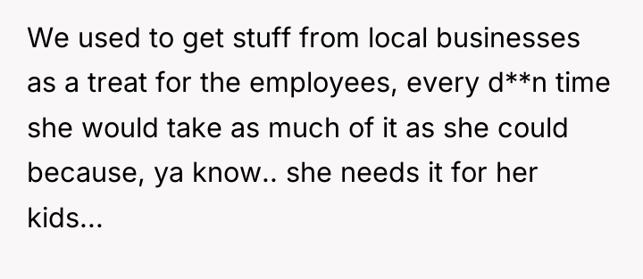 We used to get stuff from local businesses as a...