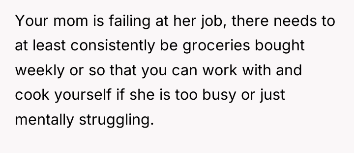 Your mom is failing at her job, there needs to...