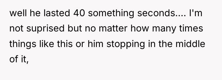 well he lasted 40 something seconds.... I'm not suprised but...