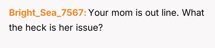 Bright_Sea_7567 Your mom is out line. What the heck is...