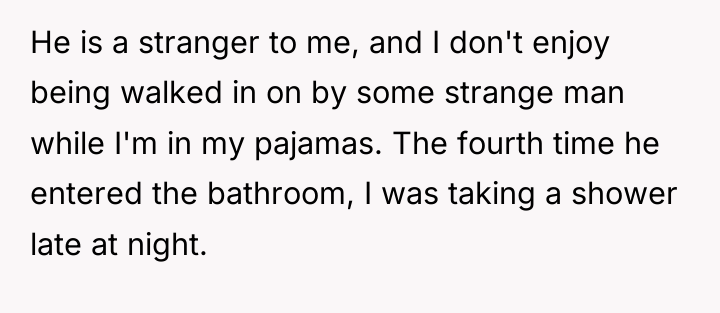 He is a stranger to me, and I don't enjoy...