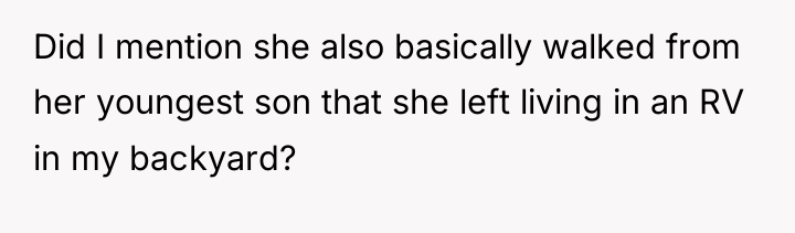 Did I mention she also basically walked from her youngest...